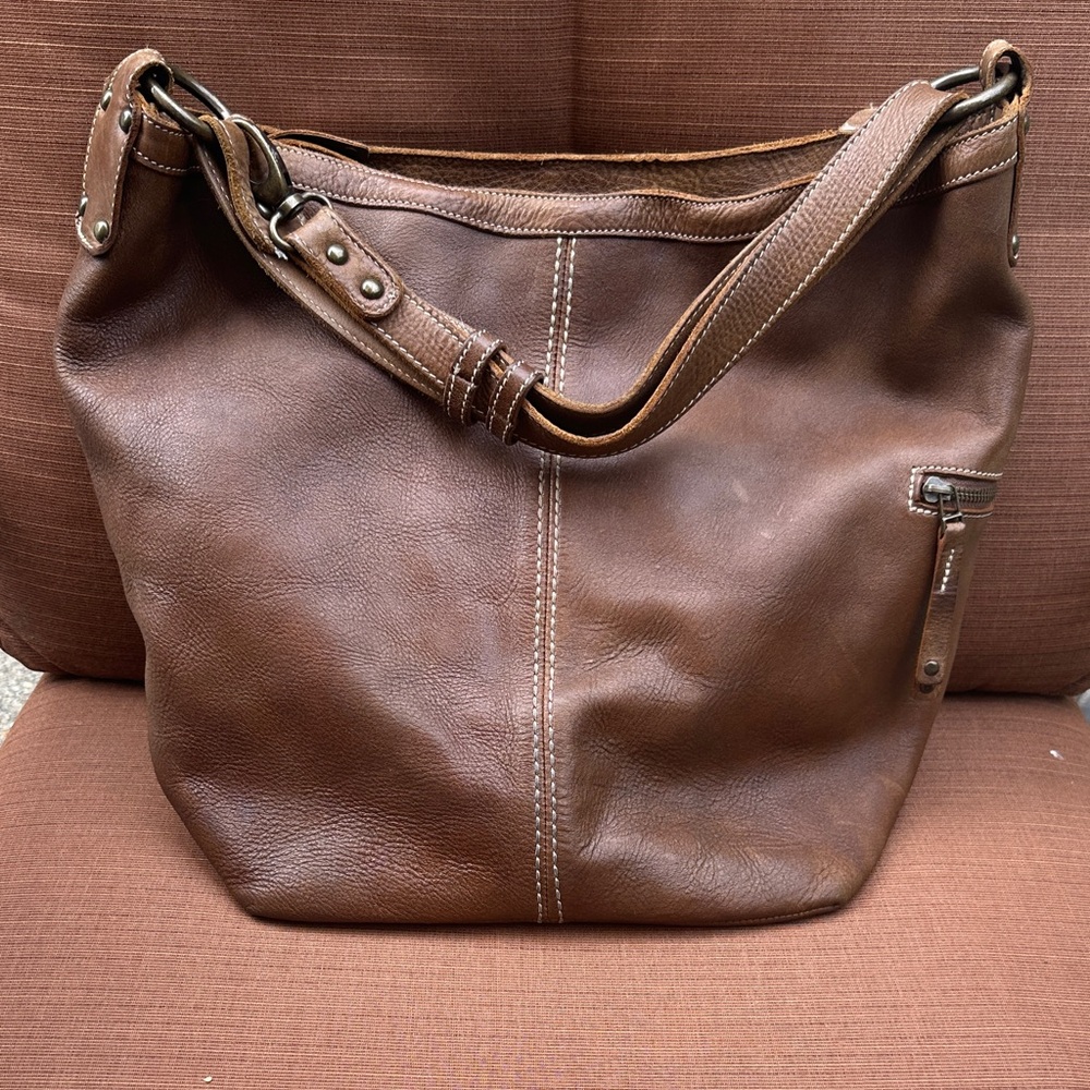 Roots Canada Vintage Brown Leather Women's Tote